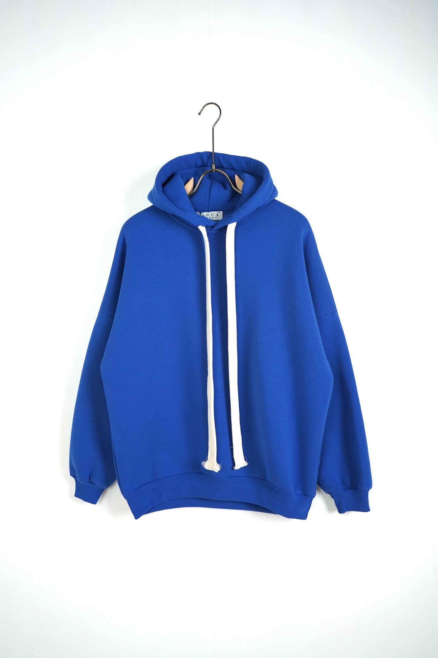 Sweat-shirt en coton double bleu roi New Laces