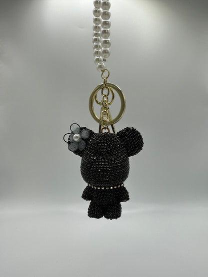 Porte-clés ours en peluche en diamant