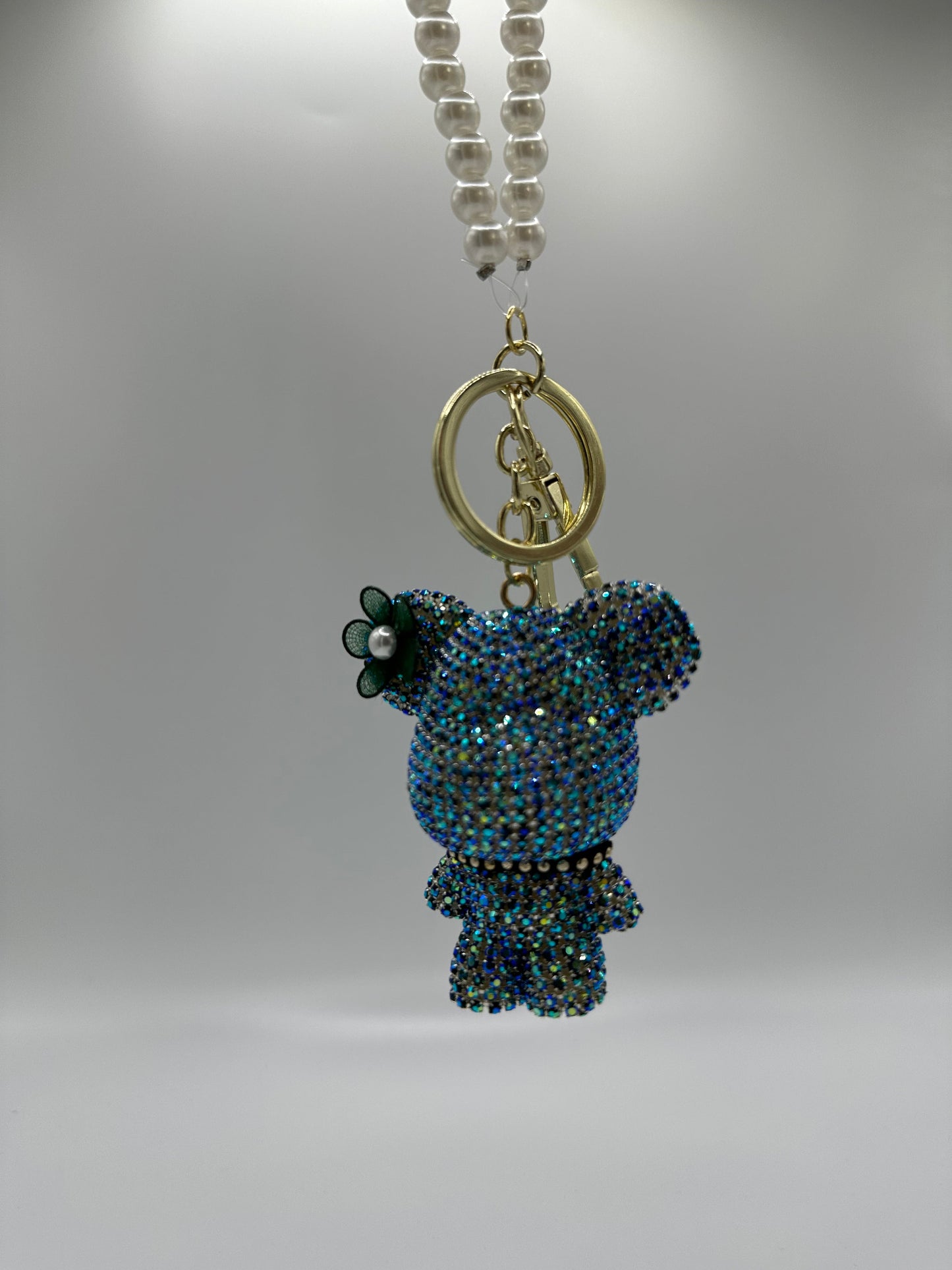 Porte-clés ours en peluche en diamant