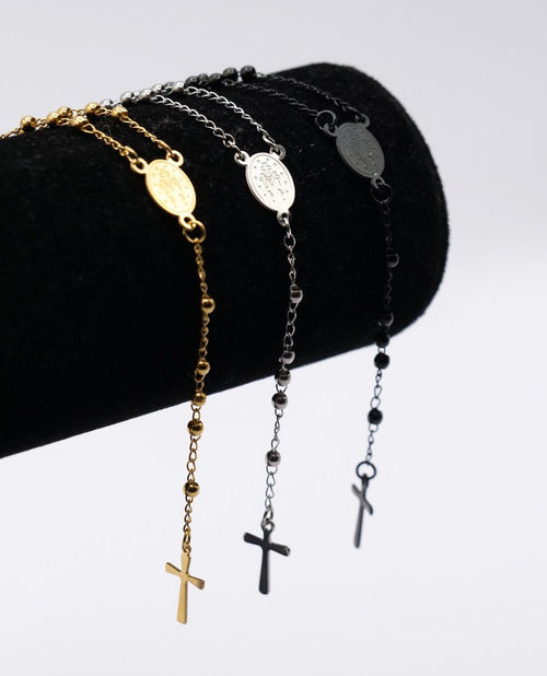 COLLIER ROSAIRE NOIR